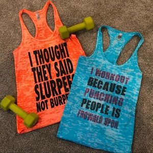 Punny Workout Tanks-2 Pak Special